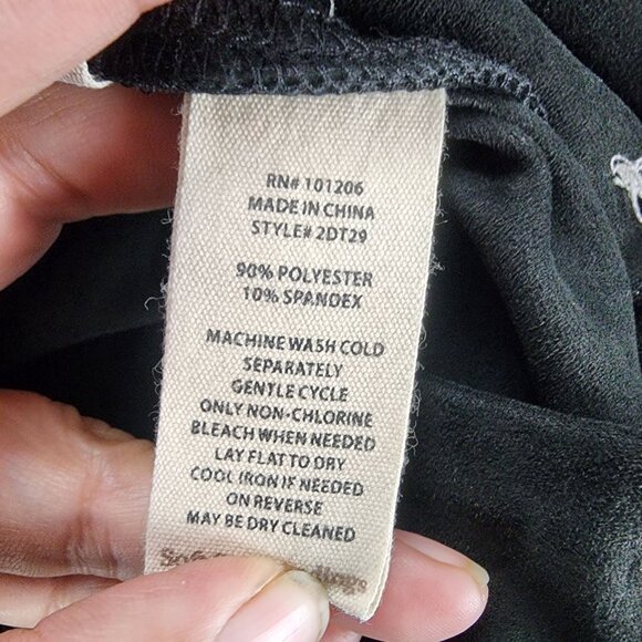 Soft Surroundings Pants Womens Medium Black Stretch High Rise Leggings *GUC* - Picture 9 of 10